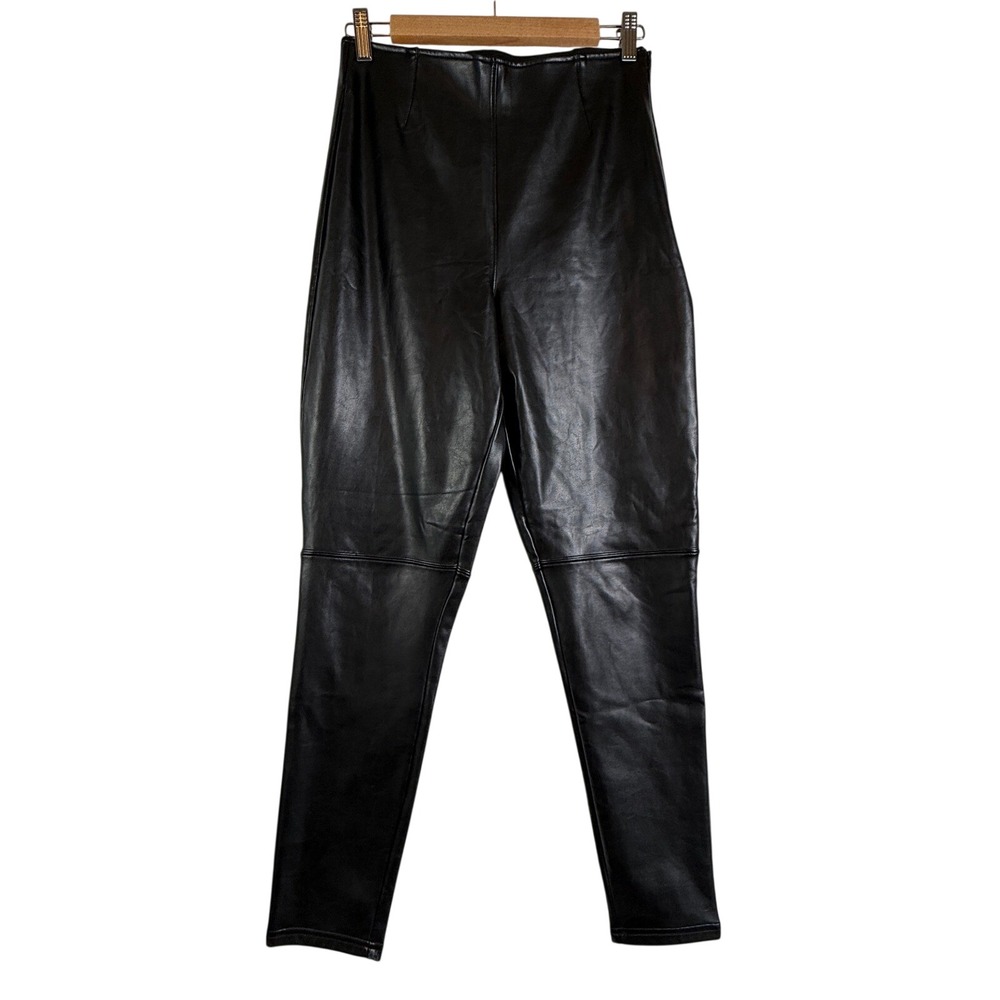Abercrombie & Fitch Curve Love Vegan Leather Leggings Black Size M 147F0347